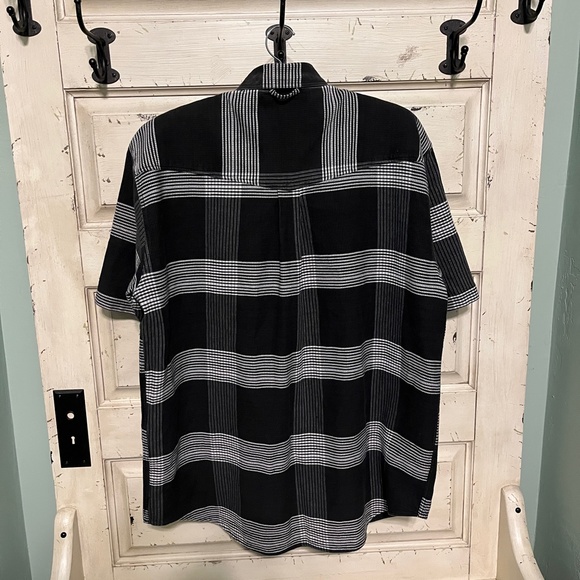 ROPER Men's Black & White Check Button-Down Shirt Size L - Picture 7 of 12